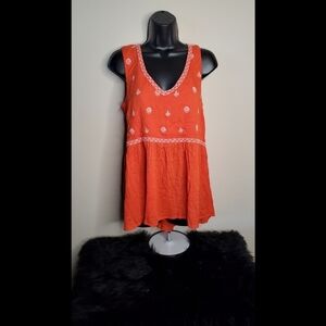 Sanctuary Embroidered Flowy Tank Top